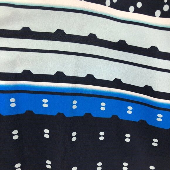 Jonathan  Simkhai blue geometric dot printed high low silk sleevless blouse Md - Picture 12 of 16